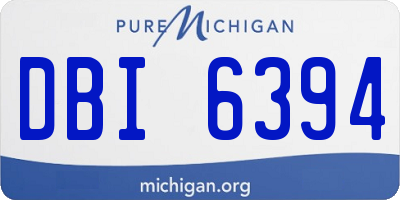 MI license plate DBI6394