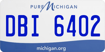 MI license plate DBI6402