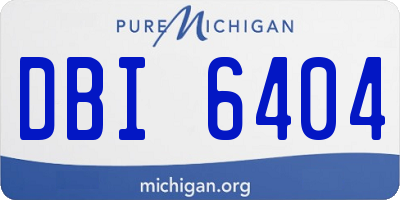 MI license plate DBI6404