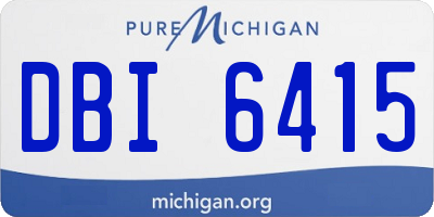 MI license plate DBI6415