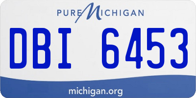 MI license plate DBI6453