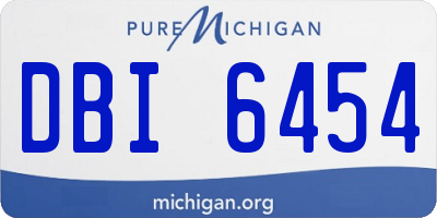 MI license plate DBI6454