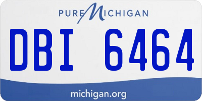 MI license plate DBI6464