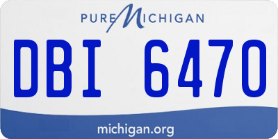 MI license plate DBI6470