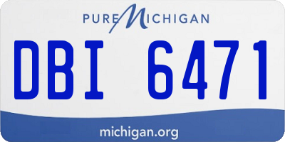 MI license plate DBI6471