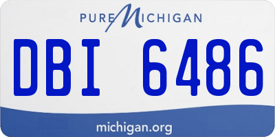 MI license plate DBI6486