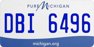 MI license plate DBI6496