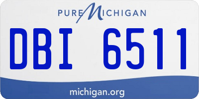 MI license plate DBI6511