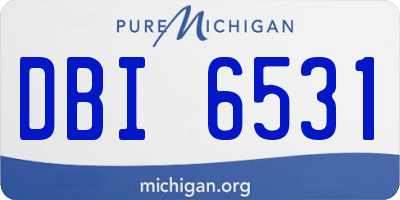 MI license plate DBI6531