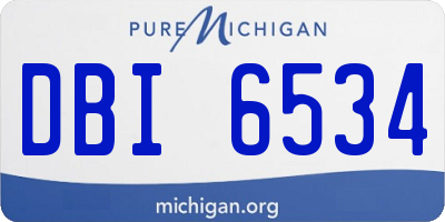 MI license plate DBI6534
