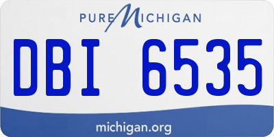 MI license plate DBI6535