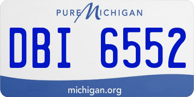 MI license plate DBI6552