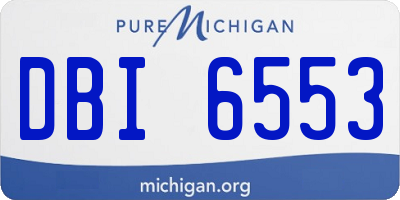 MI license plate DBI6553