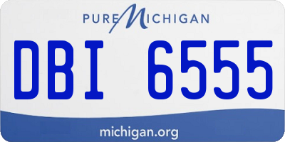 MI license plate DBI6555