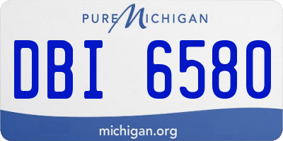 MI license plate DBI6580