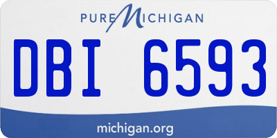 MI license plate DBI6593