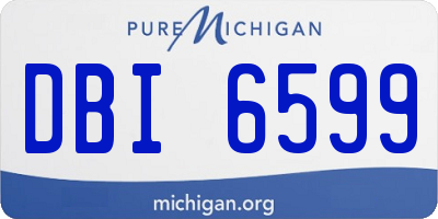 MI license plate DBI6599