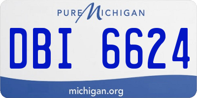 MI license plate DBI6624