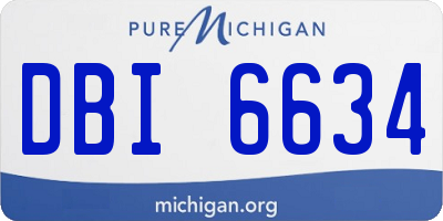 MI license plate DBI6634
