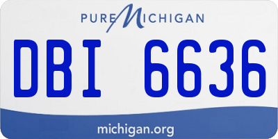 MI license plate DBI6636