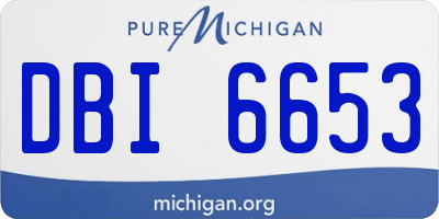MI license plate DBI6653