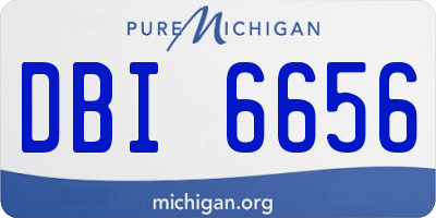 MI license plate DBI6656