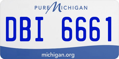 MI license plate DBI6661