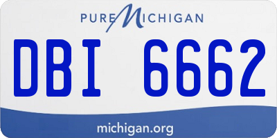 MI license plate DBI6662