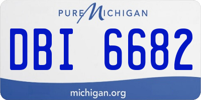 MI license plate DBI6682