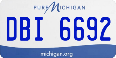 MI license plate DBI6692