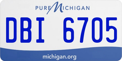MI license plate DBI6705