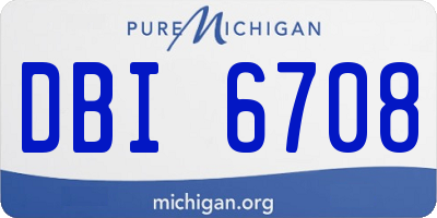 MI license plate DBI6708