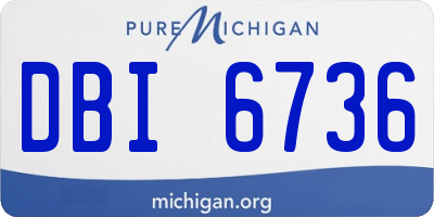 MI license plate DBI6736