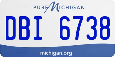 MI license plate DBI6738