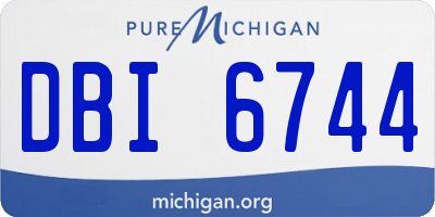 MI license plate DBI6744