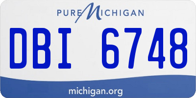 MI license plate DBI6748