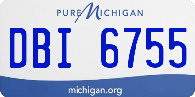 MI license plate DBI6755