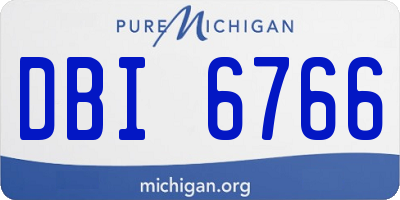 MI license plate DBI6766