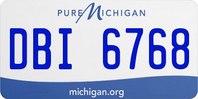 MI license plate DBI6768