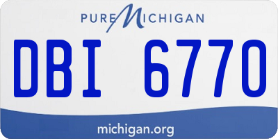 MI license plate DBI6770