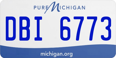 MI license plate DBI6773