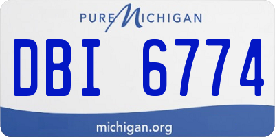 MI license plate DBI6774