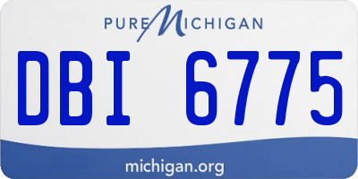 MI license plate DBI6775