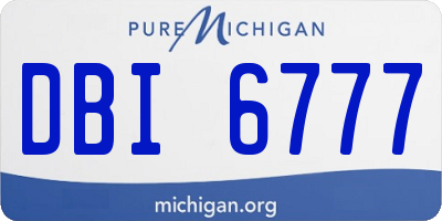 MI license plate DBI6777