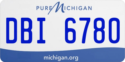 MI license plate DBI6780