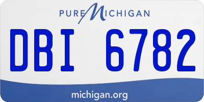 MI license plate DBI6782