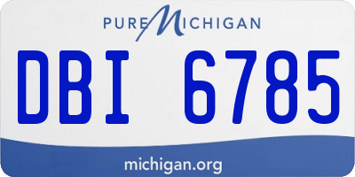 MI license plate DBI6785