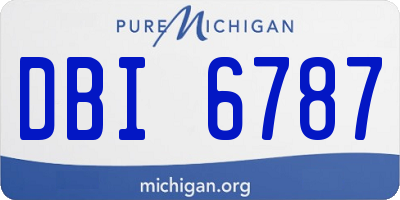 MI license plate DBI6787