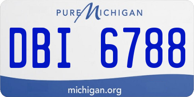 MI license plate DBI6788