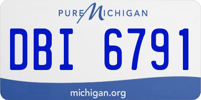 MI license plate DBI6791